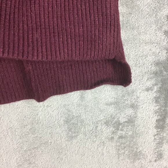 Devotion by Cyrus Women’s Small Maroon Ribbed Tunic Sweater Cowl Neck - Picture 6 of 14